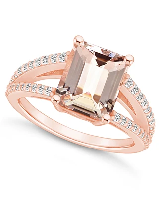 Macy's Morganite and Diamond Accent Ring 14K Rose Gold