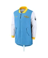 Men's Nike Powder Blue Milwaukee Brewers Authentic Collection City Connect Full-Zip Dugout Jacket