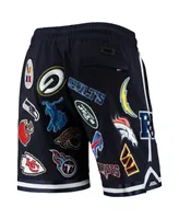 Men's Pro Standard Navy Nfl League Allover Shorts