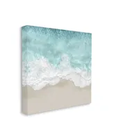 Stupell Industries Sea Foam Sandy Beach Soft Blue Coast Art, 17" x 17" - Multi