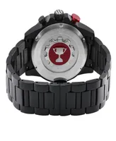 Gevril Men's Scuderia Swiss Quartz Black Stainless Steel Bracelet Watch 45mm