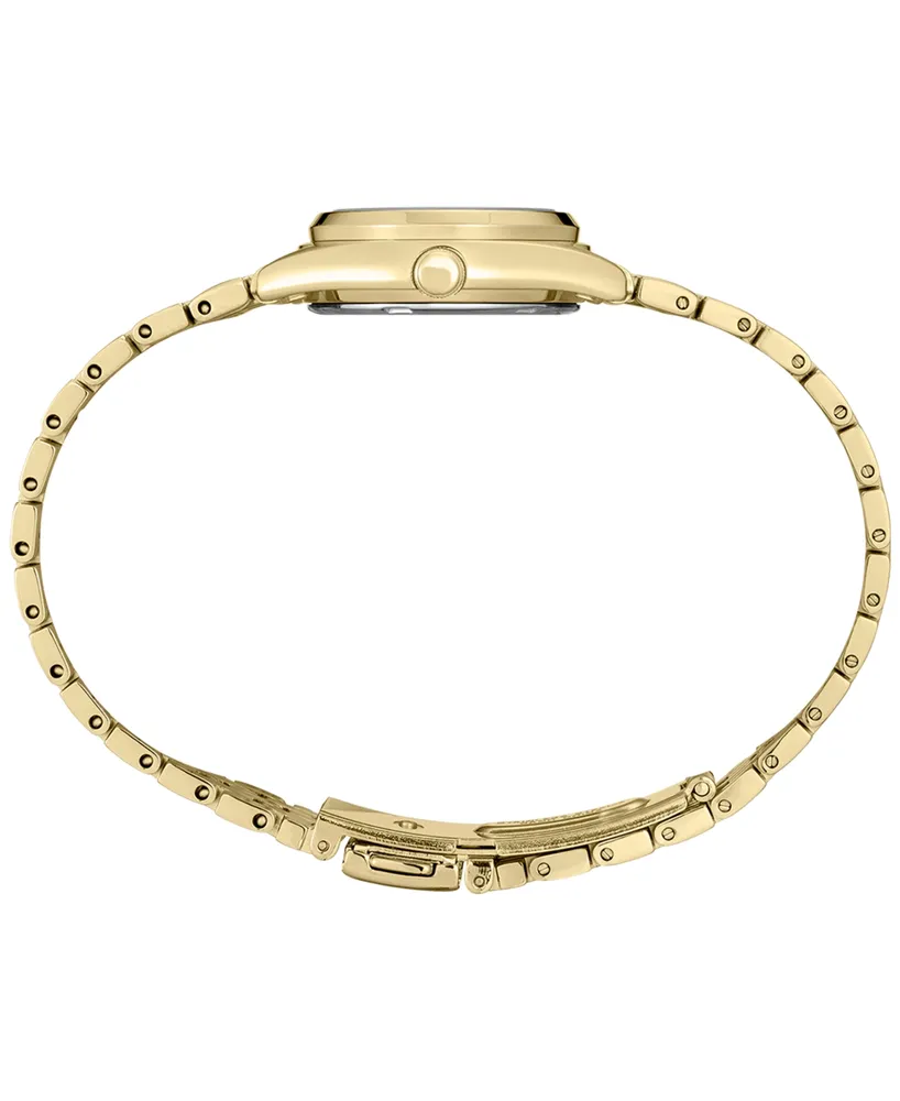 Seiko Women's Analog Essentials Gold-Tone Stainless Steel Bracelet Watch 25mm