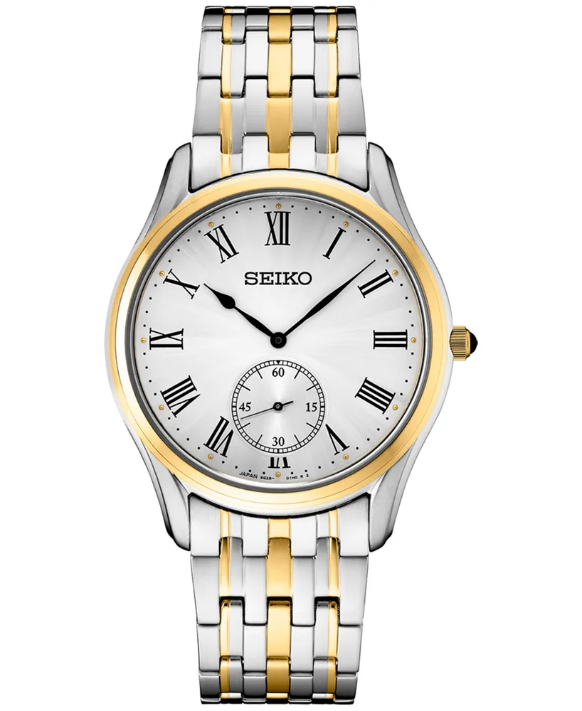 Seiko Men's Analog Essentials Two-Tone Stainless Steel Bracelet Watch 39mm