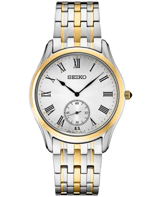 Seiko Men's Analog Essentials Two-Tone Stainless Steel Bracelet Watch 39mm