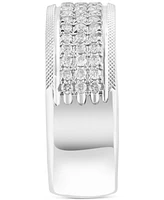 Effy Men's Diamond Pave Band (3/4 ct. t.w.) in 14k White Gold