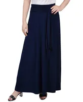 Women's Missy Maxi Skirt with Sash Waist Tie