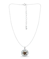 Giani Bernini Crystal Sand Dollar Pendant Sterling Silver Necklace