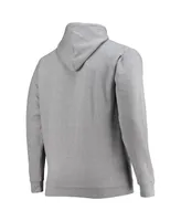 Men's Champion Heather Gray Alabama Crimson Tide Big and Tall Arch Over Logo Powerblend Pullover Hoodie