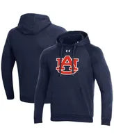 Men's Under Armour Navy Auburn Tigers Primary School Logo All Day Raglan Pullover Hoodie