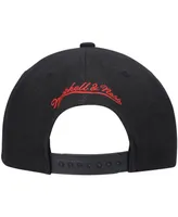 Men's Mitchell & Ness Black Unlv Rebels Front Loaded Snapback Hat