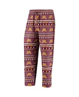 Men's Concepts Sport Maroon Minnesota Golden Gophers Ugly Sweater Long Sleeve T-shirt and Pants Sleep Set