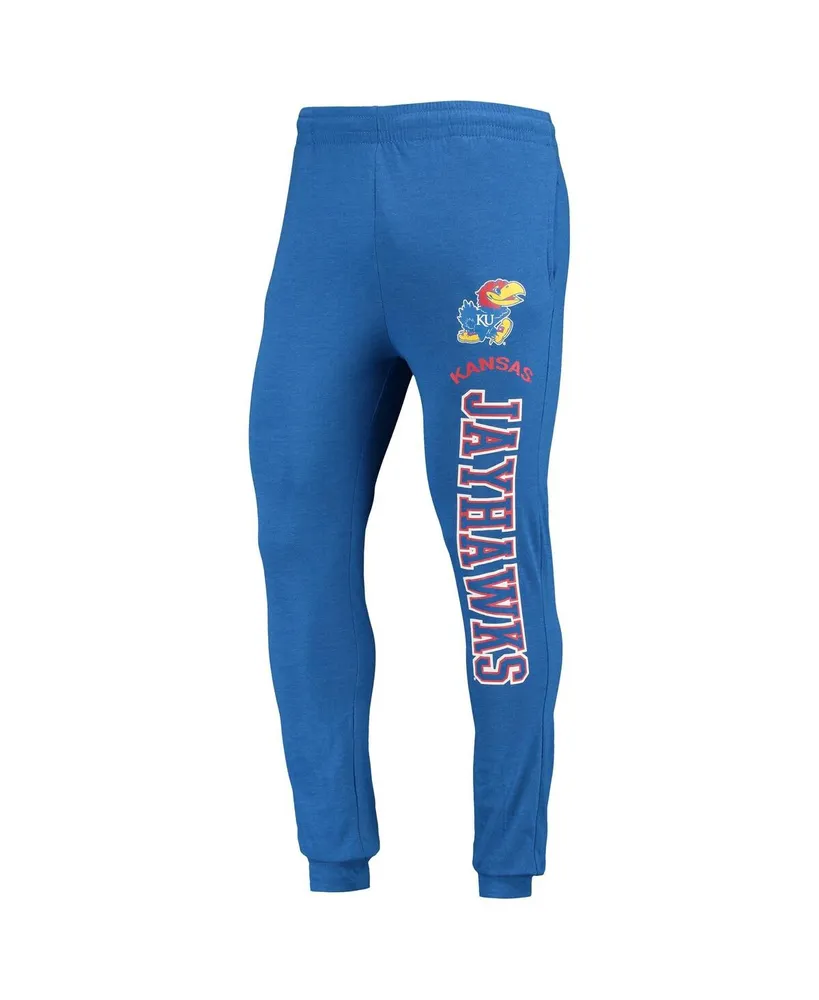 Men's Concepts Sport Royal and Charcoal Kansas Jayhawks Meter Long Sleeve Hoodie T-shirt Jogger Pants Sleep Set