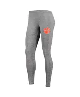 Women's Concepts Sport Charcoal and White Clemson Tigers Tank Top and Leggings Sleep Set