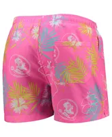 Men's Foco Pink Florida State Seminoles Neon Floral Swim Trunks