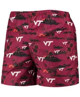 Men's Foco Maroon Virginia Tech Hokies Island Palm Swim Trunks