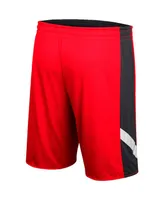 Men's Colosseum Scarlet and Black Nebraska Huskers Am I Wrong Reversible Shorts