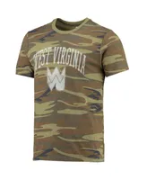 Men's Alternative Apparel Camo West Virginia Mountaineers Arch Logo Tri-Blend T-shirt