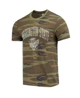 Men's Alternative Apparel Camo Washington State Cougars Arch Logo Tri-Blend T-shirt