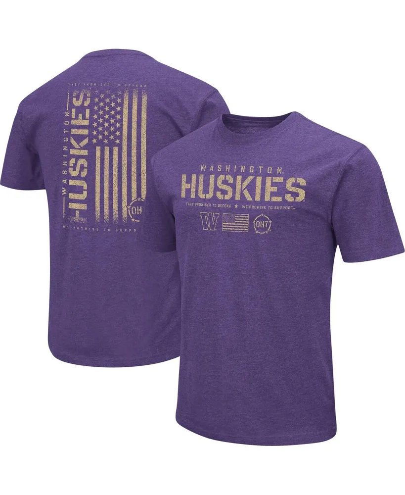 Men's Colosseum Purple Washington Huskies Oht Military-Inspired Appreciation Flag 2.0 T-shirt