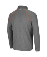 Men's Colosseum Heathered Charcoal Miami Hurricanes Robert Raglan Quarter-Zip Jacket