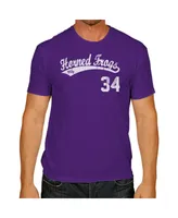 Men's Original Retro Brand Jake Arrieta Purple Tcu Horned Frogs Ncaa Baseball T-shirt