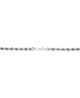 Evergreen Rope 26" Chain Necklace (5.3MM) in 10K White Gold