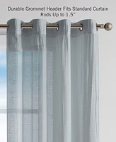 Nautica Cordelia Crushed Sheer Grommet Window Curtain Wide Panel Pair, 52" x 63"