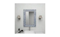 Grey Coastal Mother of Pearl Wall Mirror, 36 x 48