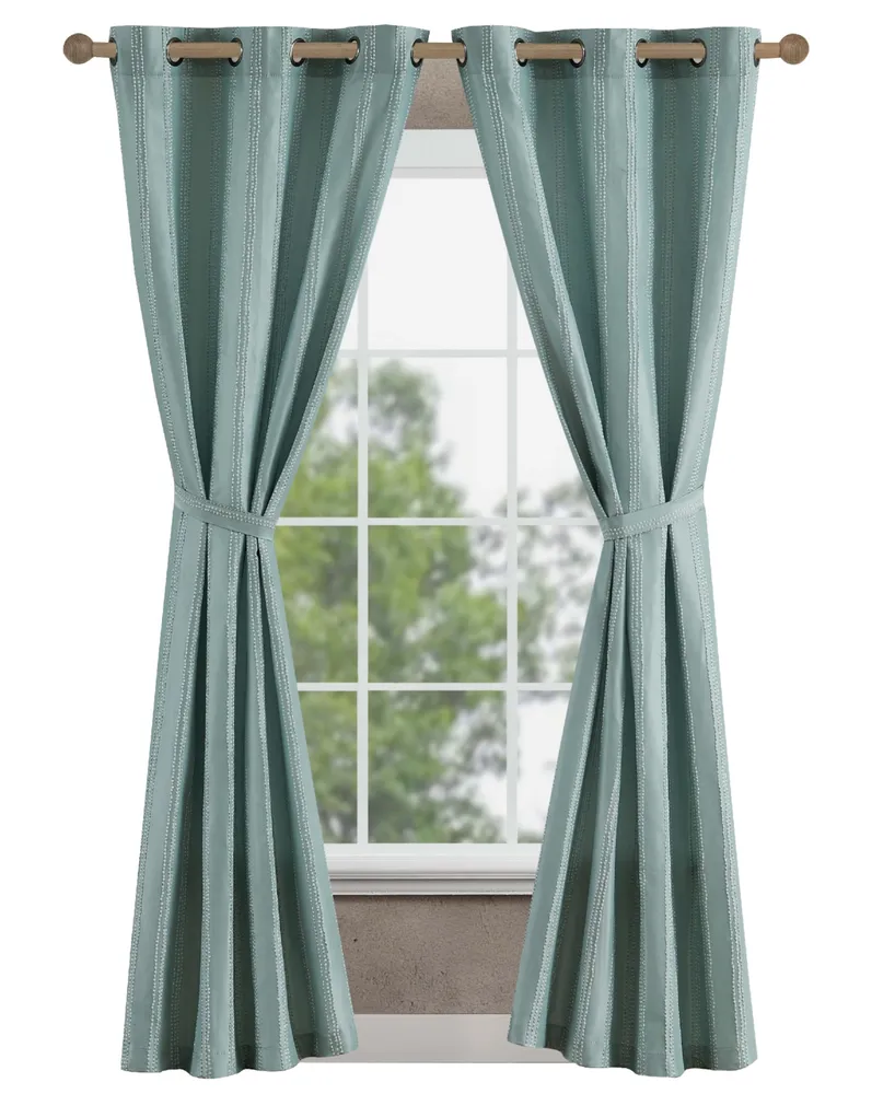 Jessica Simpson Milly Bling Sheer Tab Top Window Curtain Panel