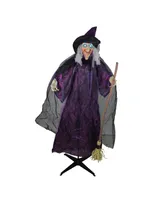 5.5' Lighted and Animated Witch Halloween Figure Decoration