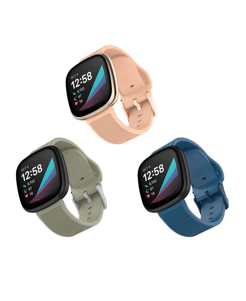 Fitbit Sense Versa 3 – Correa de accesorios, producto oficial, Infinity,  gris salvia, grande – Yaxa Store