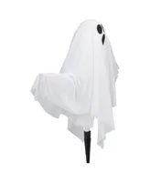 Lighted 3 Piece Ghost Halloween Lawn Stakes Set