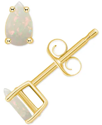 Opal Pear Stud Earrings (1/4 ct. t.w.) 14k Gold