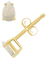 Opal Pear Stud Earrings (1/4 ct. t.w.) 14k Gold