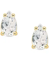White Topaz Pear Stud Earrings (1/2 ct. t.w.) 14k Gold
