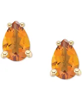 Citrine Pear Stud Earrings (3/4 ct. t.w.) 14k Gold