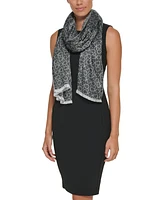 Calvin Klein Monogram Ck Logo-Print Pashmina Wrap Scarf