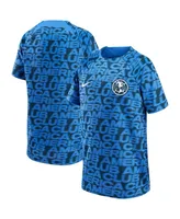 Big Boys Nike Blue Club America 2022 Pre-Match Raglan Performance Top