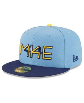 Men's New Era Powder Blue Milwaukee Brewers City Connect 59FIFTY Fitted Hat