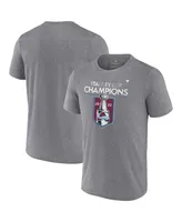 Men's Fanatics Heathered Gray Colorado Avalanche 2022 Stanley Cup Champions Locker Room Performance T-shirt