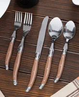 French Home Laguiole Flatware Service For 4 Cafe Au Lait, Set of 20 Piece