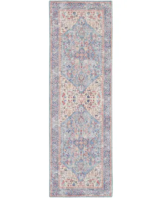 Nicole Curtis Series 1 SR104 Machine-Washable 2' x 6' Runner Area Rug