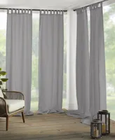 Elrene Home Fashions Matine Solid Tab Top Indoor/Outdoor Window Curtain