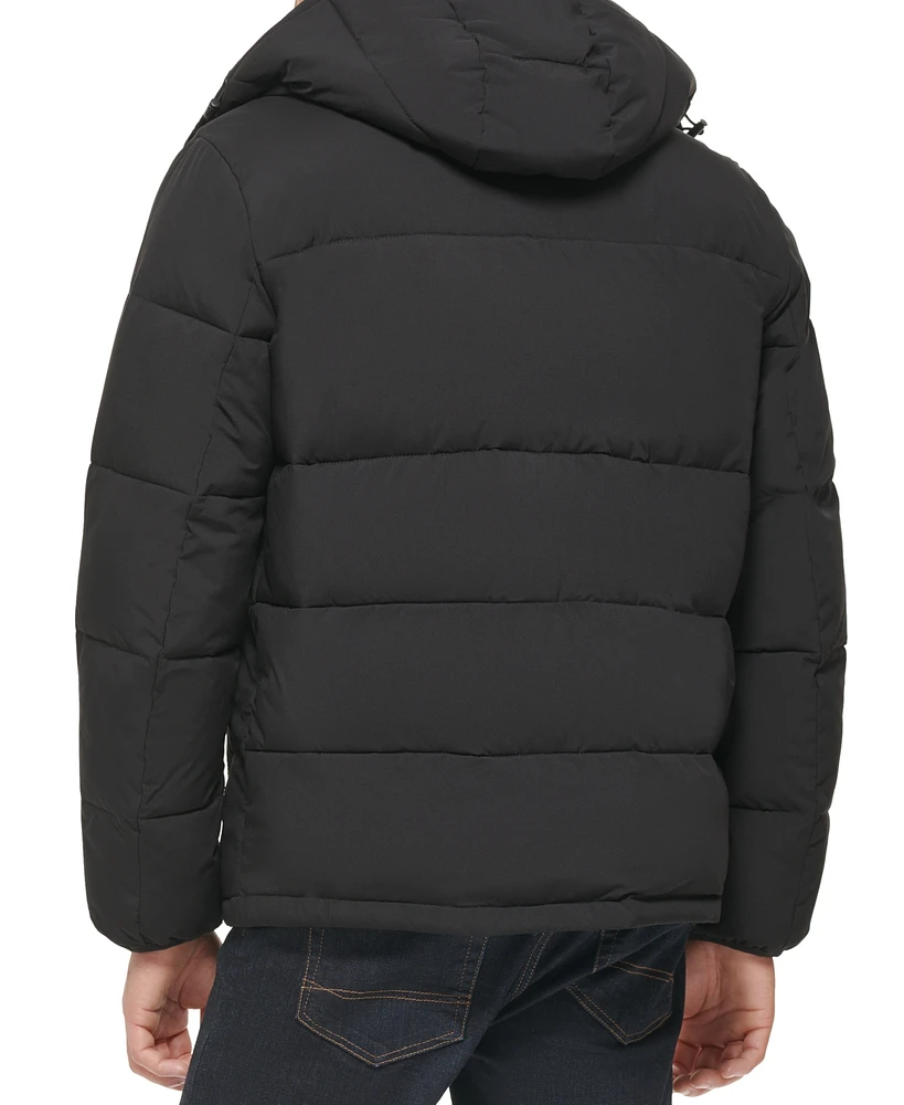 Club Room Men's Stretch Hooded Puffer Jacket, Created for Macy's