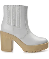 Journee Collection Women's Riplee Platform Lug Sole Booties