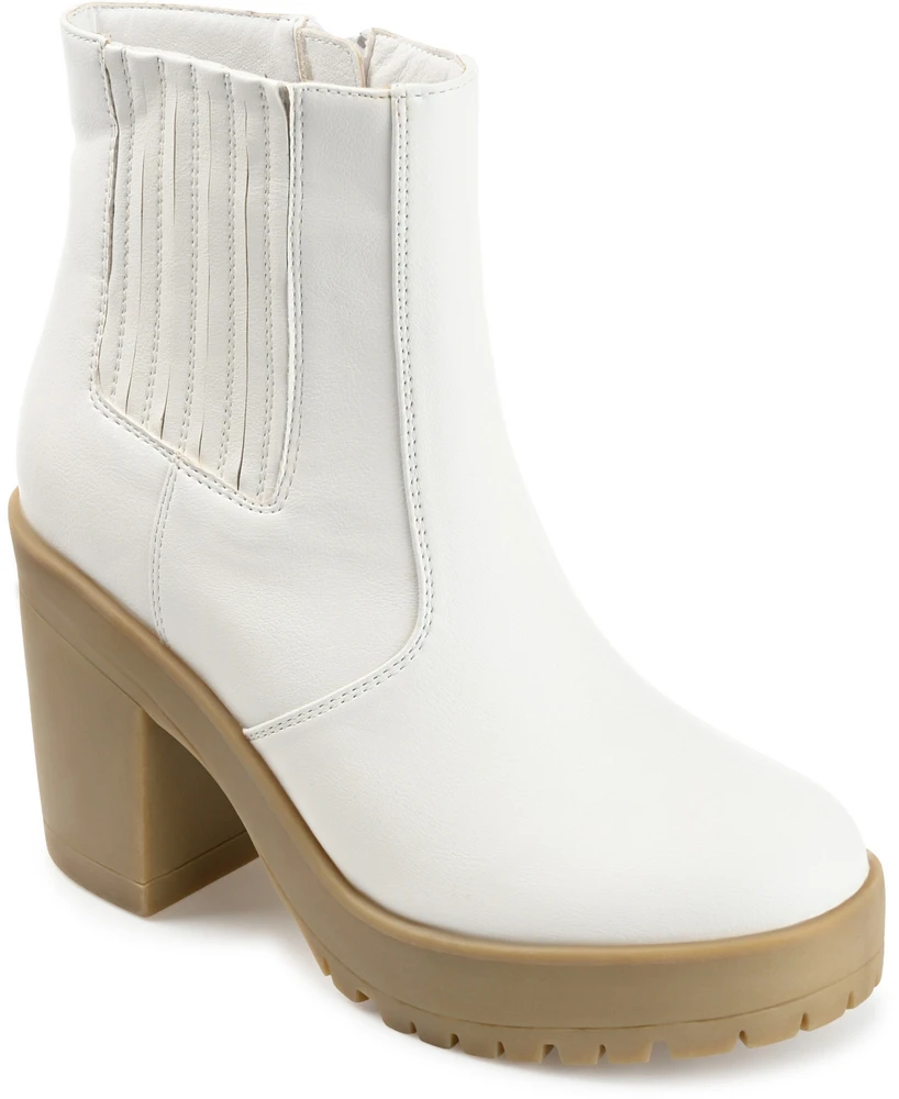 Journee Collection Women's Riplee Platform Lug Sole Booties
