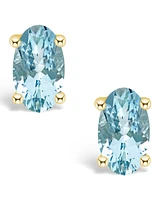 Aquamarine (3/8 ct. t.w.) Stud Earrings 14K White Gold or Yellow