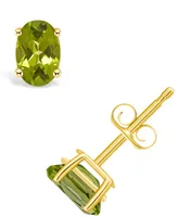 Peridot (1-1/10 ct. t.w.) Stud Earrings 14K Yellow Gold or White