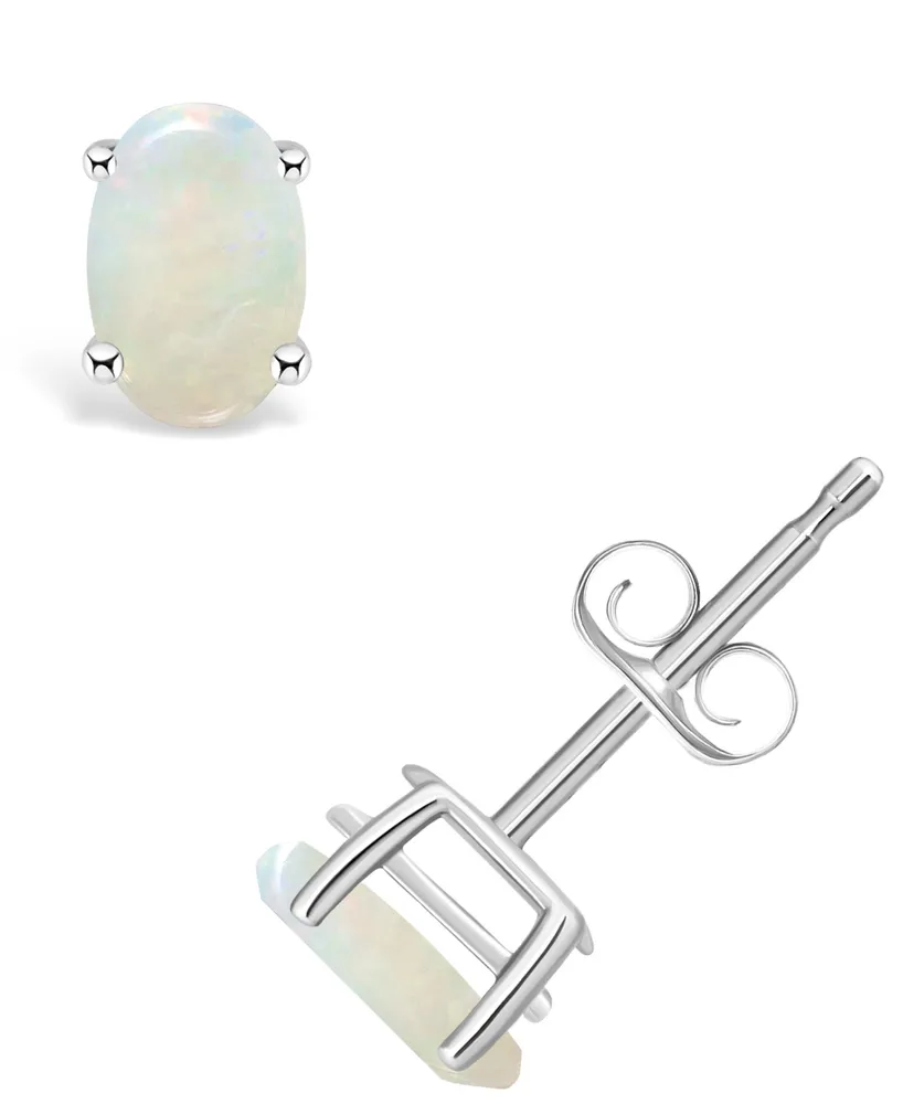 Opal (1/2 ct. t.w.) Stud Earrings in 14K Yellow Gold or 14K White Gold