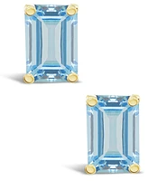 Aquamarine (1 ct. t.w.) Stud Earrings 14K Yellow Gold or White